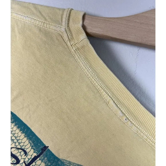 Comfort Colors Sanibel Island Coastal Life Yellow Long Sleeve Size Medium Cotton - Picture 4 of 5